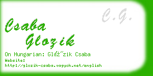 csaba glozik business card